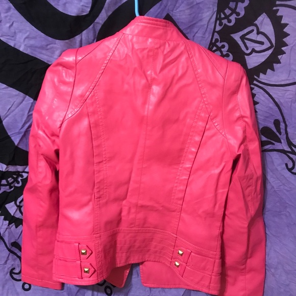 Pink leather jacket - Picture 2 of 2
